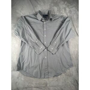 Ralph Lauren Blue Label Gingham Check Button Up Shirt - Mens Size 17 32/33